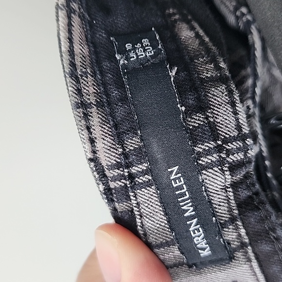 Karen Millen Ombre Check Stretch Pants - Picture 5 of 7